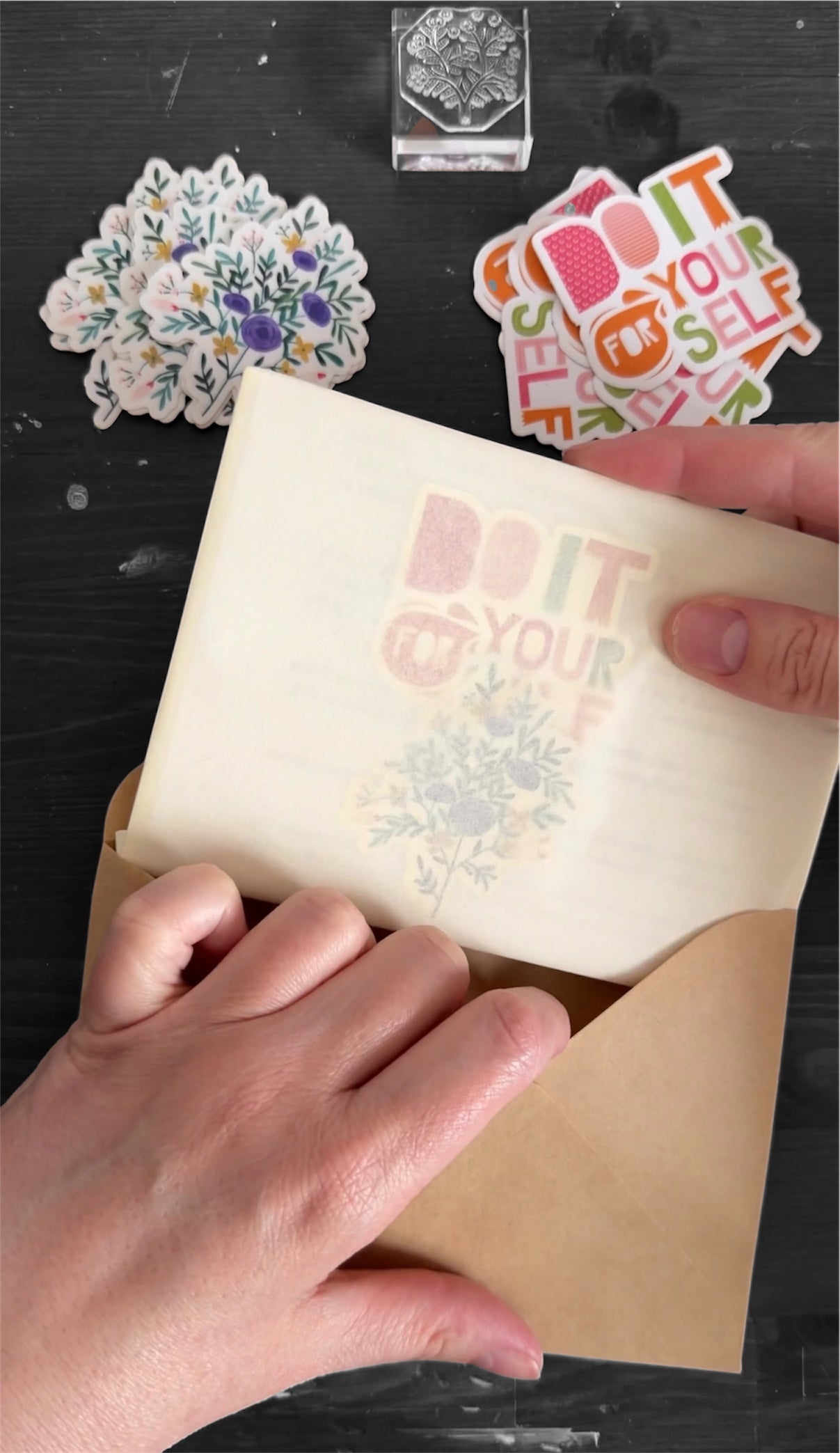Art Print Club envelope contents – original illustration and goodies