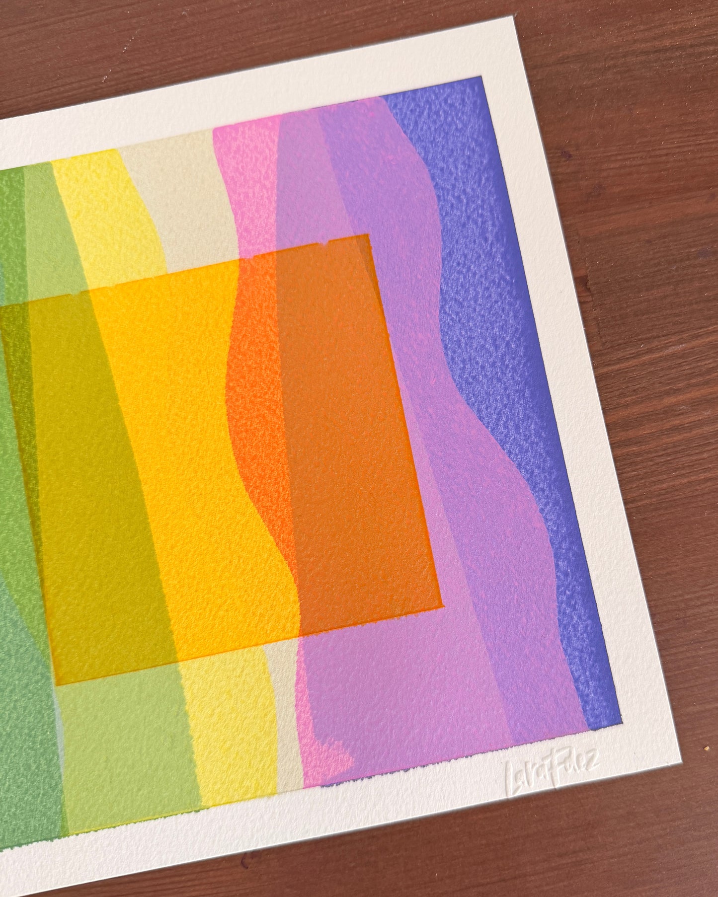 Orange square - 8x8”