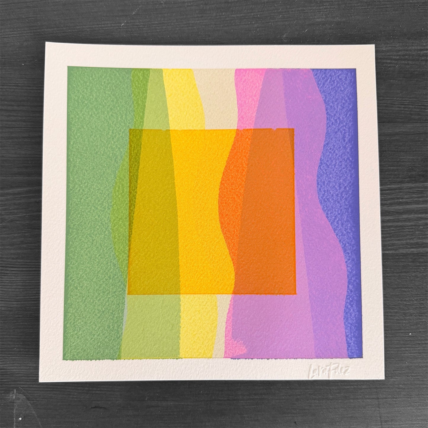 Orange square - 8x8”