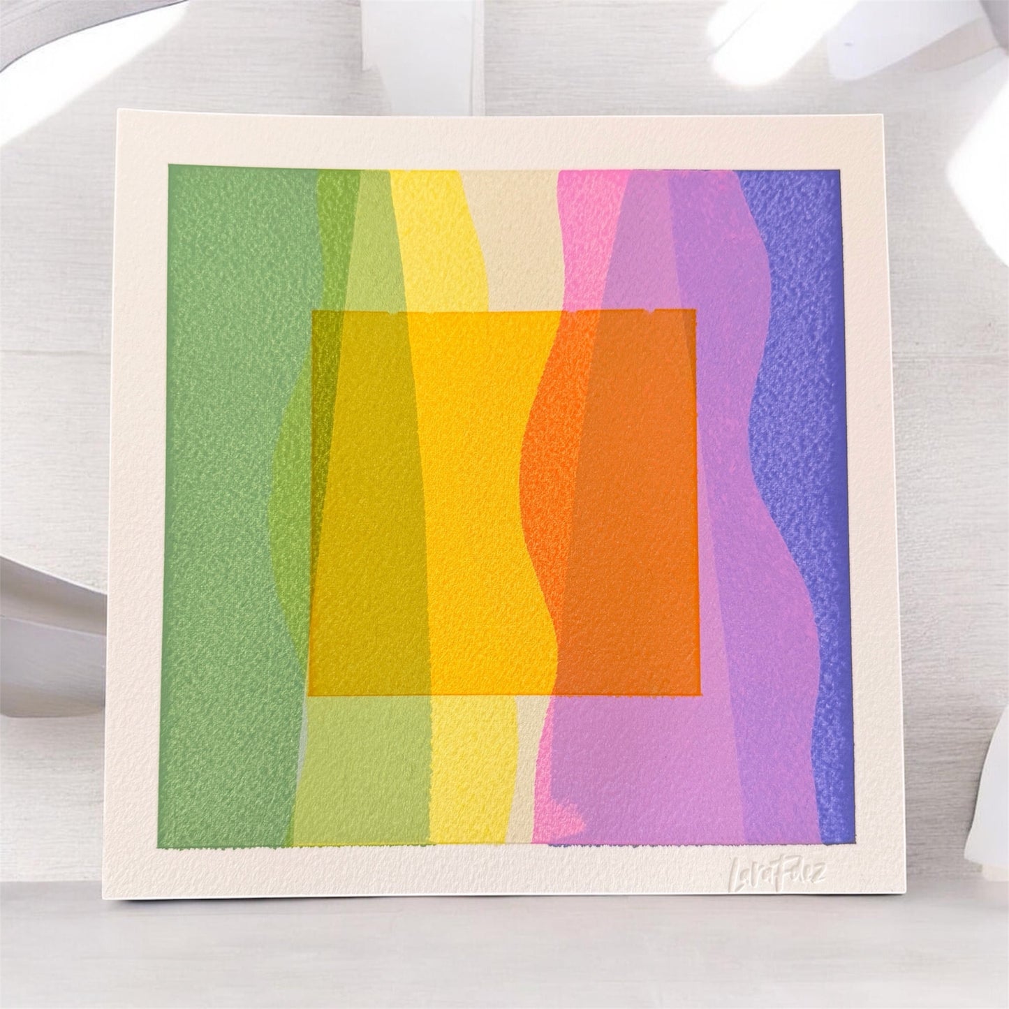 Orange square - 8x8”